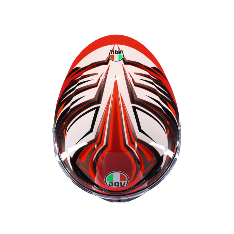 Kask Motocyklowy AGV K6 S Reeval Biało/Czerwono/Szary